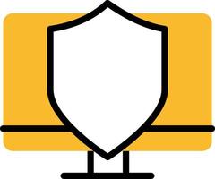 Network security shield, illustration, vector on a white background.