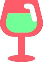 Glass of wine, illustration, vector, on a white background. vector