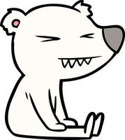 Cartoon angry bear vector