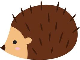 Cute hedgehog, illustration, vector on white background.