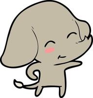 Cartoon cute elephant vector