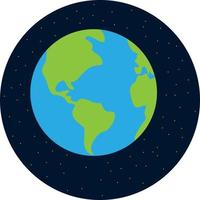 Earth from space, illustration, vector on white background.