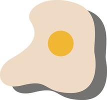 Breakfast egg, illustration, vector on a white background.