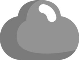 Grey cloud, illustration, vector on a white background.