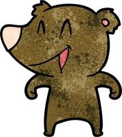 personaje de oso vectorial en estilo de dibujos animados vector