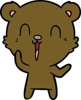 Cartoon happy bear vector