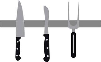 Hanging knives ,illustration, vector on white background.