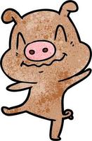 Vector pig character in cartoon style