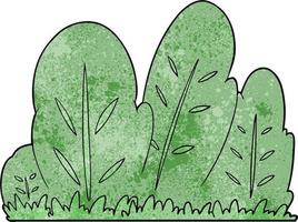 cartoon green bushes vector