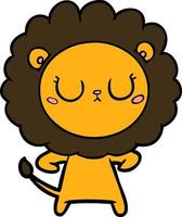 Vector lion character in cartoon style