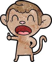 Vector monkey character in cartoon style