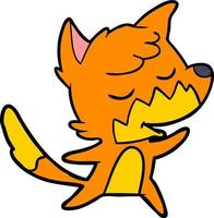 Cartoon funny fox vector