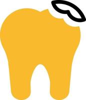 Tooth fill, illustration, vector on a white background.