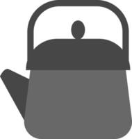 Dark grey teapot, illustration, vector on a white background