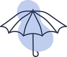 Umbrella for rain, illustration, vector on a white background.