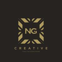 NG initial letter luxury ornament monogram logo template vector