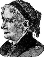 Harriet Beecher Stowe, vintage illustration vector