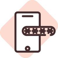 SMS verification, illustration, vector on a white background.