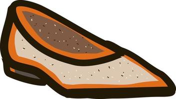 Womans shoe, illustration, vector on white background.