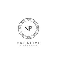 NP Initial Letter Flower Logo Template Vector premium vector art