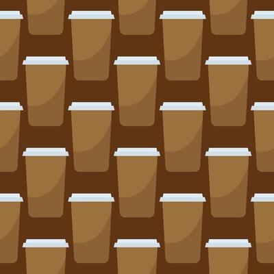 Coffee cup pattern, illustration, vector on white background.