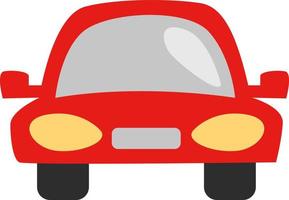 Bright red car, illustration, vector, on a white background. vector