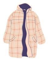 Insulated jacket element of winter or autumn clothes and outerwear vector