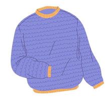 Sweatshirt element of winter clothes and outerwear vector