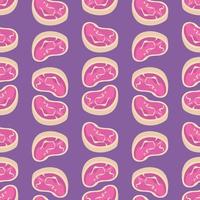 Meat pattern, illustration, vector on white background