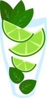 Mojito, illustration, vector on white background.