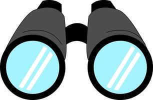 Big binoculars, illustration, vector on white background.