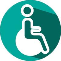 Hotel wheelchair accesibility, illustration, vector on a white background.