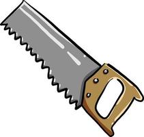 Hand saw, illustration, vector on white background