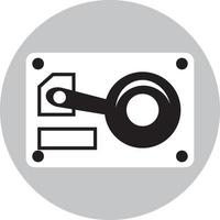 Computer hard disc, illustration, vector, on a white background. vector