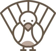 Brown turkey, illustration, vector on a white background.