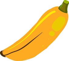 plátano plano, ilustración, vector sobre fondo blanco.