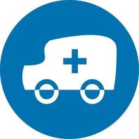 coche de ambulancia, icono de ilustración, vector sobre fondo blanco