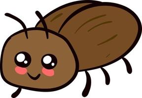 Cute beetle, illustration, vector on white background.