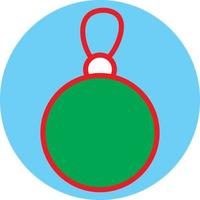 Interesting green christmas tree decoration, illustration, vector on a white background.