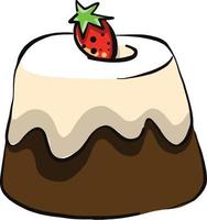 Jelly cake, illustration, vector on a white background.