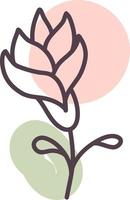 Decorative flower, illustration, vector, on a white background. vector