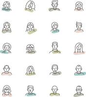 Different personalities, illustration, vector, on a white background. vector