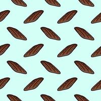 Brown wood , seamless pattern on a light blue background. vector