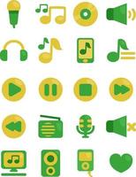 Music tools, illustration, vector on a white background.