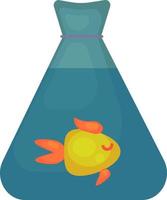 Fish in the bag ,illustration,vector on white background vector