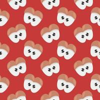Pair of eyes , seamless pattern on a red background. vector