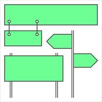 conjunto de señales de tráfico simuladas. señales de tráfico sobre fondo blanco vector