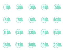 Days Left Badges and Stickers. Number of days left. Countdown left days banner. Count down vector banner template