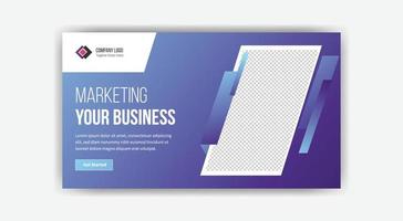 marketing your business thumbnail banner design vector