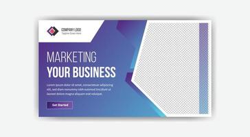 marketing your business thumbnail banner design vector
